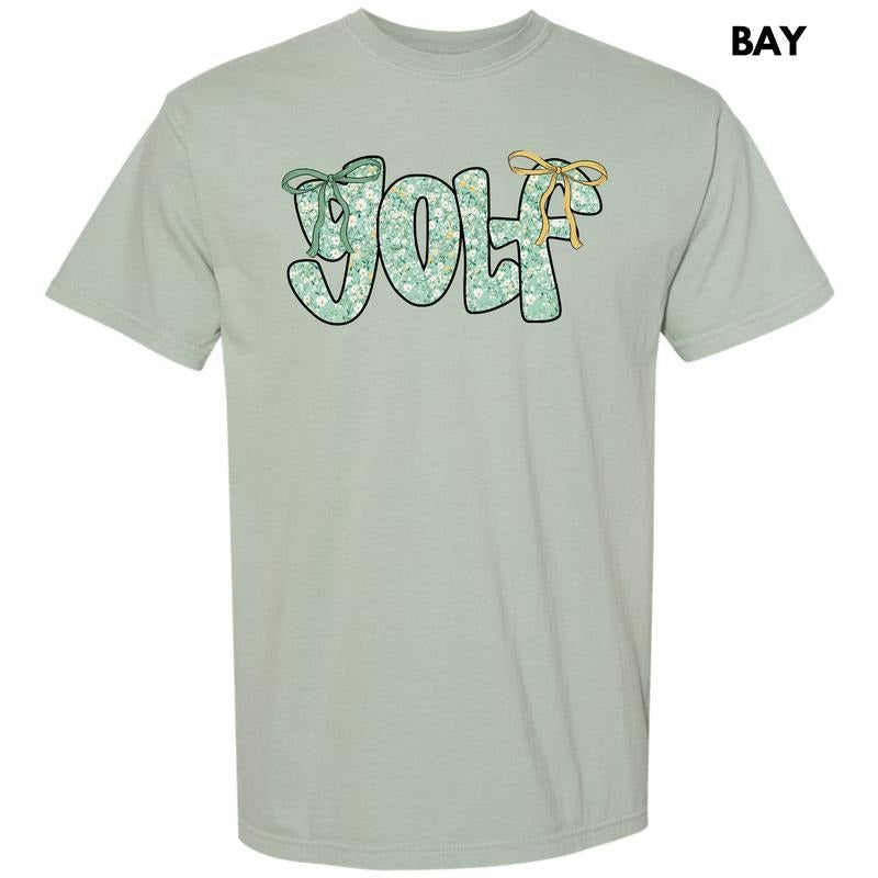 Green Floral Golf Comfort Colors T-Shirt 'NLB' Hoodie, Sweatshirt | RetroVerseTees.com