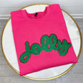Green Jolly Chenille Patch Sweatshirt T-Shirts, Hoodie | RetroVerseTees.com