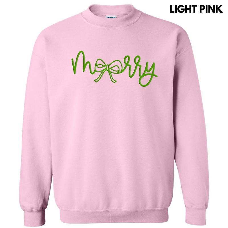 Green Merry Bow PUFF Sweatshirt T-Shirts, Hoodie | RetroVerseTees.com