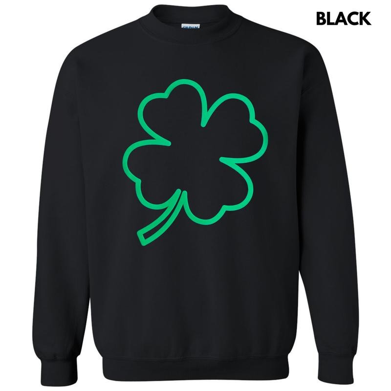 Green Puff Shamrock Sweatshirt T-Shirts, Hoodie | RetroVerseTees.com