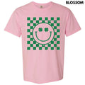 Green Shamrock Checker Happy Face Comfort Colors T-Shirt 'NLB' Hoodie, Sweatshirt | RetroVerseTees.com