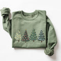 Green Tree Christmas Sweater, Christmas Crewneck, Tree Sweatshirt, Holiday Sweaters T-Shirts, Hoodie | RetroVerseTees.com