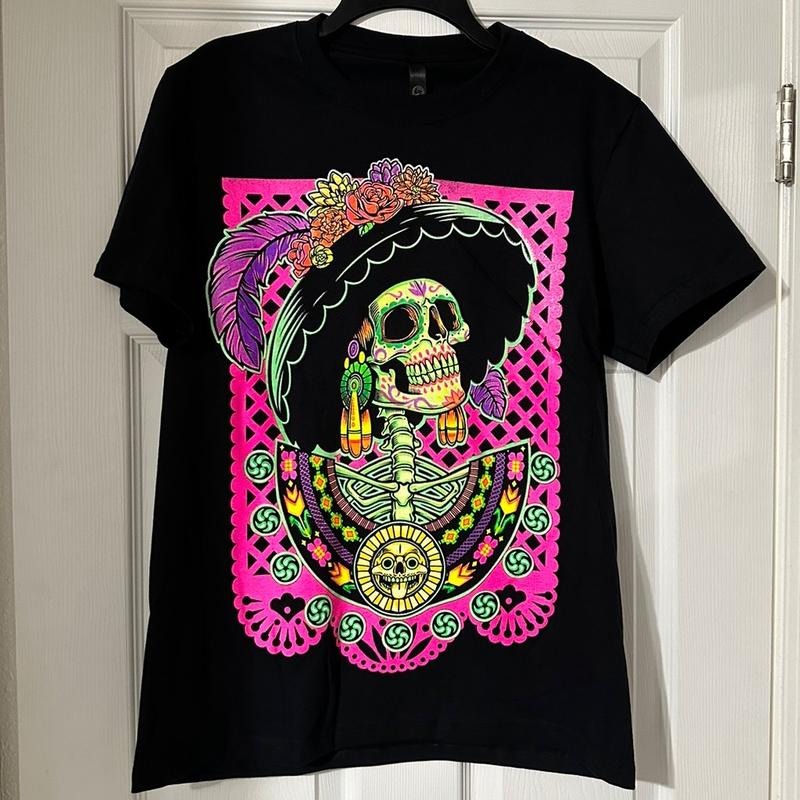 Green catrina -shirt Cotton Casual Summer Hoodie, Sweatshirt | RetroVerseTees.com
