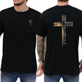 Green tractor brand Christian Cross Bible Print Two-Sided T-Shirt Pure Cotton Fabric Casual Streetstyle Crew Neck Short...