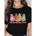 Green tractor brand Christmas Tree! Holiday Sweet Treats Christmas Tree Design Women'WB shield T-Shirt