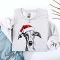 Grey Hound, Santa, Dog, Christmas, Dog Lover, Pet Sweatshirt, Crew Neck, Women's, Crewneck T-Shirts, Hoodie