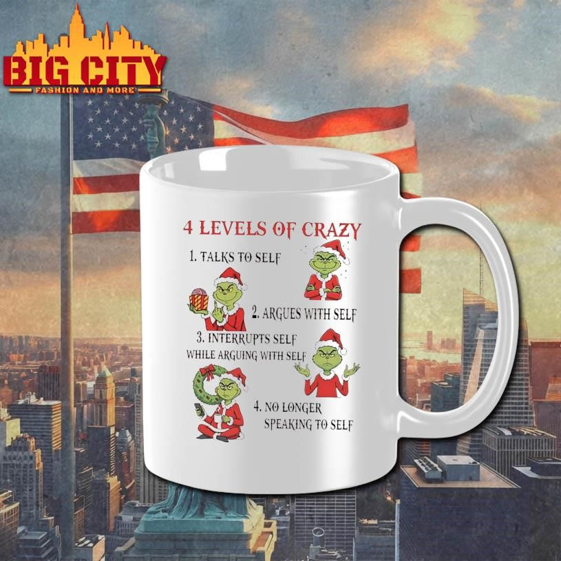 Grinch Christmas 2025 4 Levels Of Crazy Shirt