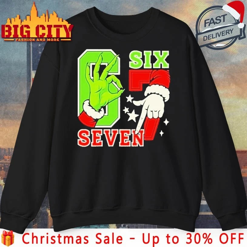 Grinch Santa Hand 67 Christmas shirt