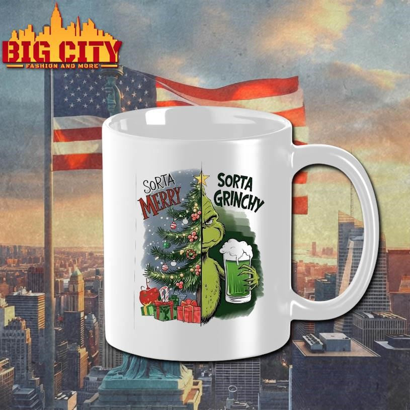 Grinch Sorta Merry Sorta Grinchy Christmas holiday shirt