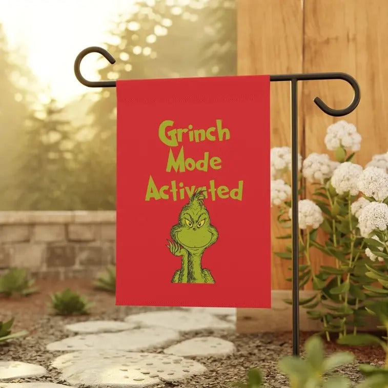 Grinchhh Garden Christmas Flag T-Shirts, Hoodie, Sweatshirt | RetroVerseTees.com