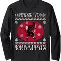 Gruss Vom Krampus. Goth Christmas Ugly Sweater. Krampus Xmas Long Sleeve T-Shirt Hoodie, Sweatshirt | RetroVerseTees.com