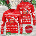 Arsenal Premier League Christmas Pattern 3D Ugly Sweater