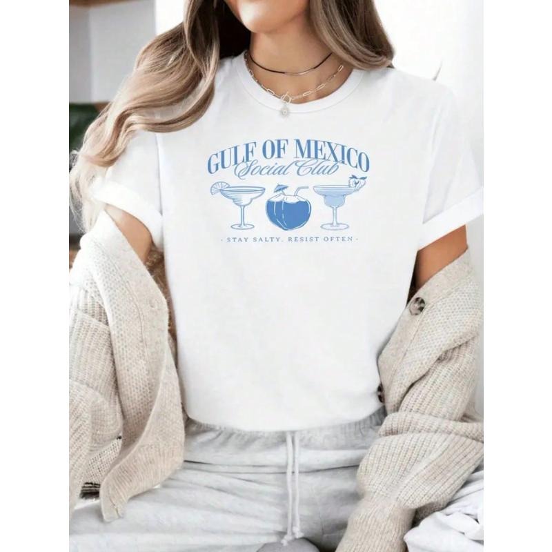 Gulf FOG Mexico Social Club Ladies Summer Short Sleeve, Anti-Trump T-Shirt Democratic Gift, Trump Progressive Free Funny...