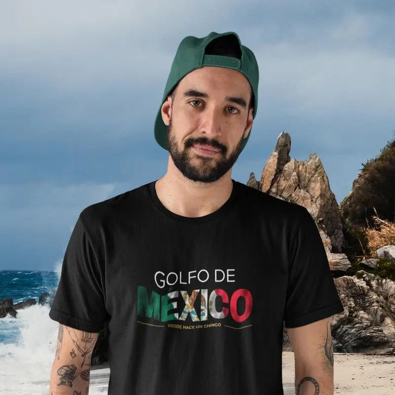Gulf of Mexico Black Classic T-shirt, Show your Mexican Pride, Historical Geography Gift, Mexico T-shirt, Political...