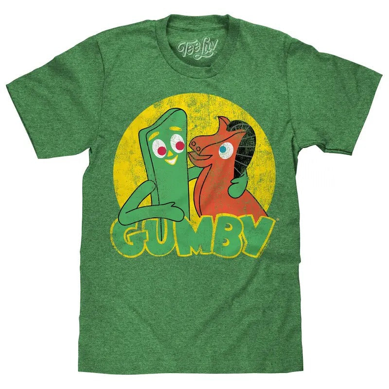 Gumby and Pokey T-Shirt - Green Hoodie, Sweatshirt | RetroVerseTees.com