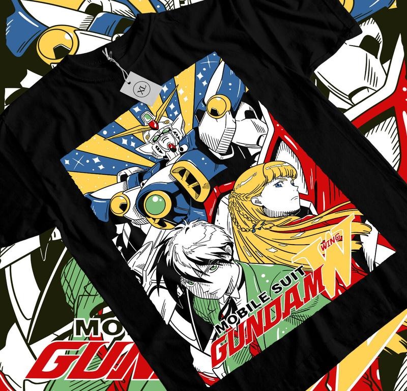 Gundam Wing T-Shirt S-4XL Japanese Anime Tshirt Manga Shirt Graphic Art Tshirt S-4XL Hoodie, Sweatshirt | RetroVerseTees.com