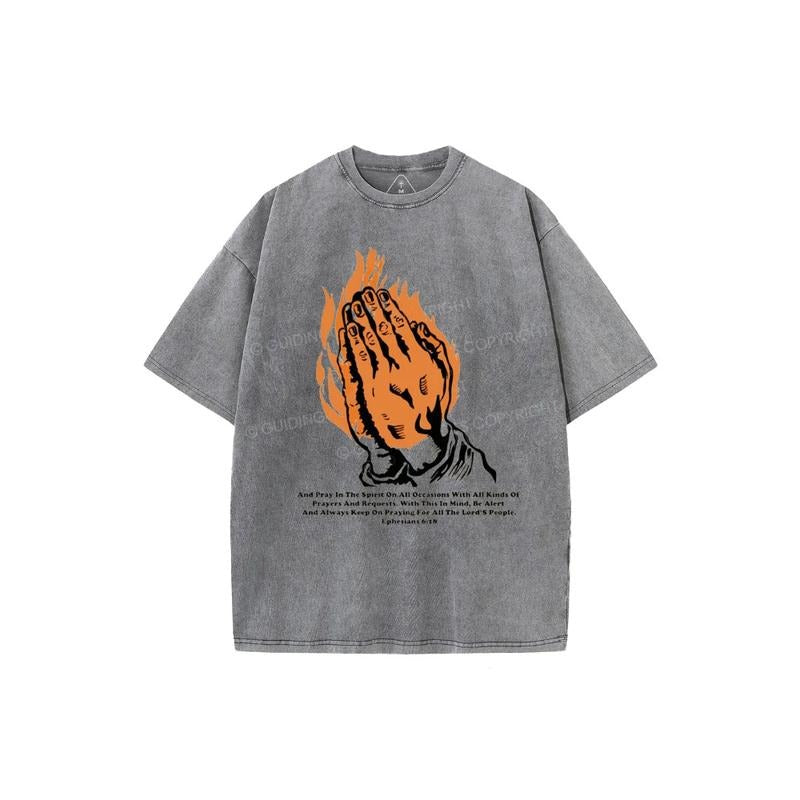 Gunpla brand Pray Red plumber brand TNF Spirit Pocket monsters Occasions Christia Comfort Color Washed T-Shirt Casual...