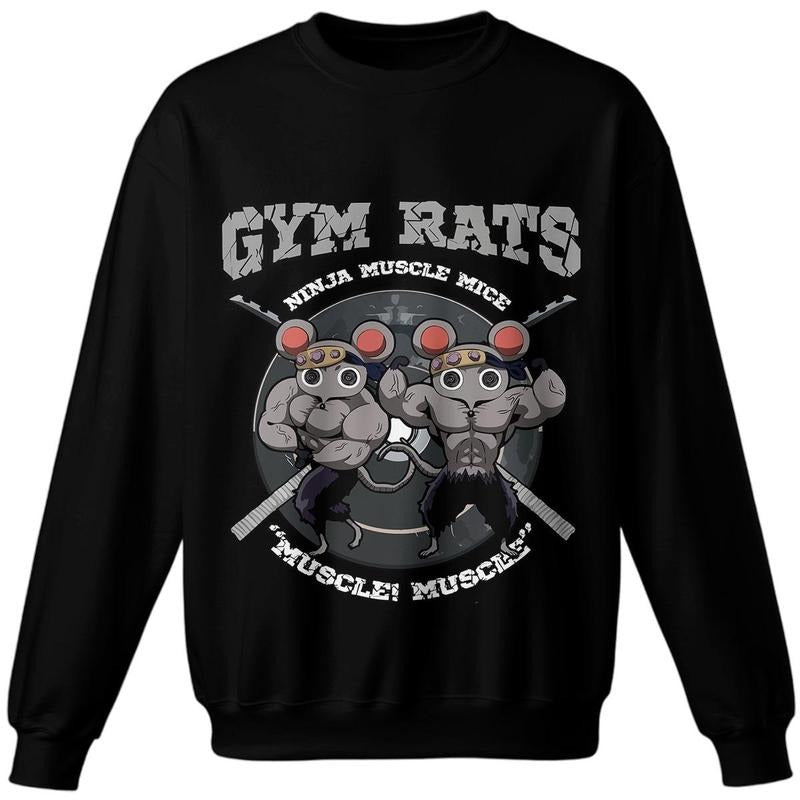 Gym Rats Ninja Muscle Mice Essential Breathing styles Breathing styles T-Shirt, Sweatshirt, Cute Anime Tee,Cute Chibi...