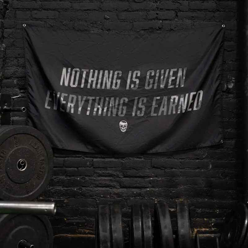 Gymreapers Mantra Gym Flag - Gray Camo - Garage Banners T-Shirts, Hoodie, Sweatshirt | RetroVerseTees.com