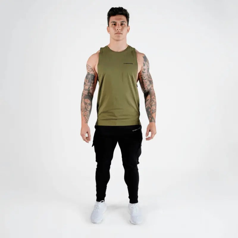 Gymreapers Plain OD Green Cotton Muscle Tank for Men's Underwear T-Shirts, Hoodie, Sweatshirt | RetroVerseTees.com
