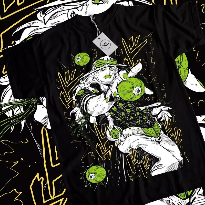 Gyro T-shirt Zeppeli Jojo's Bizarre Adventure Funny Anime Black Shirt All Sizestyle{n002}2 Hoodie, Sweatshirt