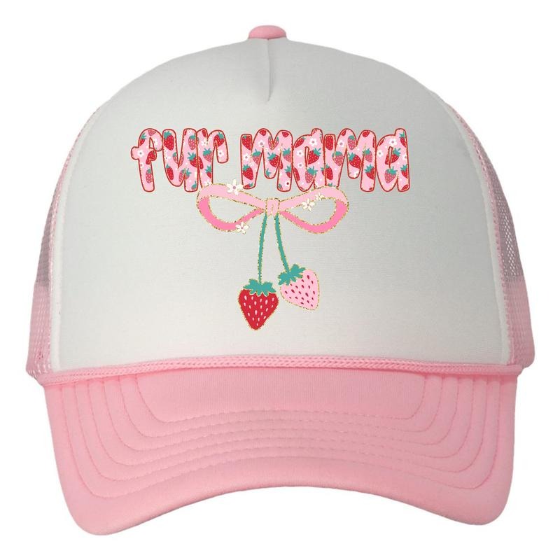 HAT - Fur Mama Strawberry Foam Mesh Trucker Hat 'NLB' T-Shirts, Hoodie, Sweatshirt | RetroVerseTees.com