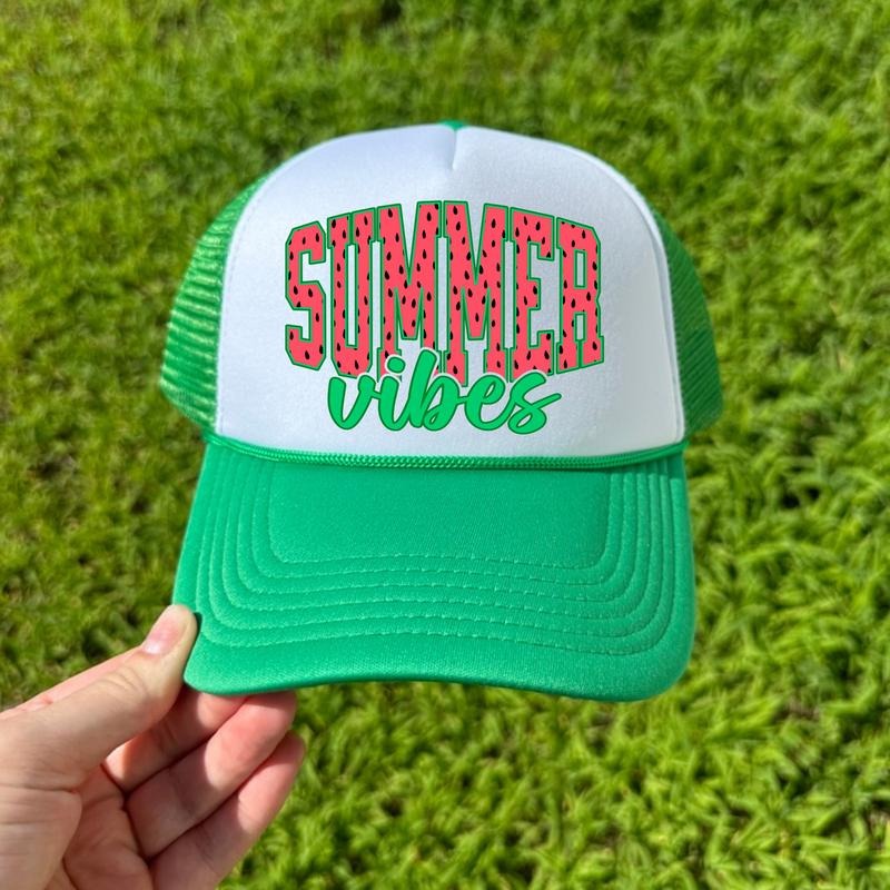 HAT - Watermelon Summer Vibes Foam Mesh Trucker Hat 'NLB' T-Shirts, Hoodie, Sweatshirt | RetroVerseTees.com