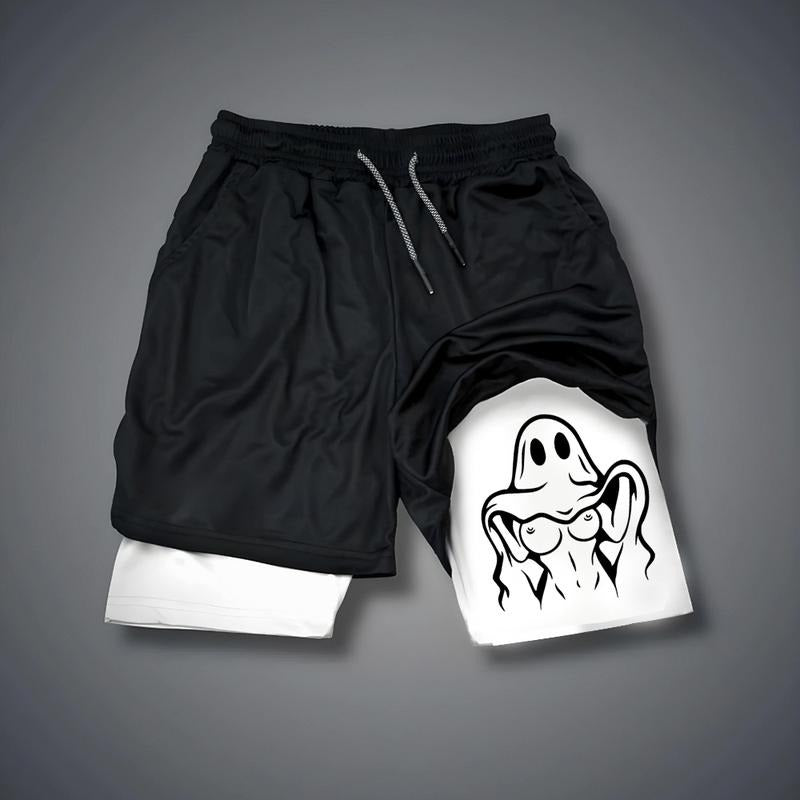 HB 90s summer men shorts for men jorts outfit men graphic shorts Double-layer sports shorts Comfortable short shorts...