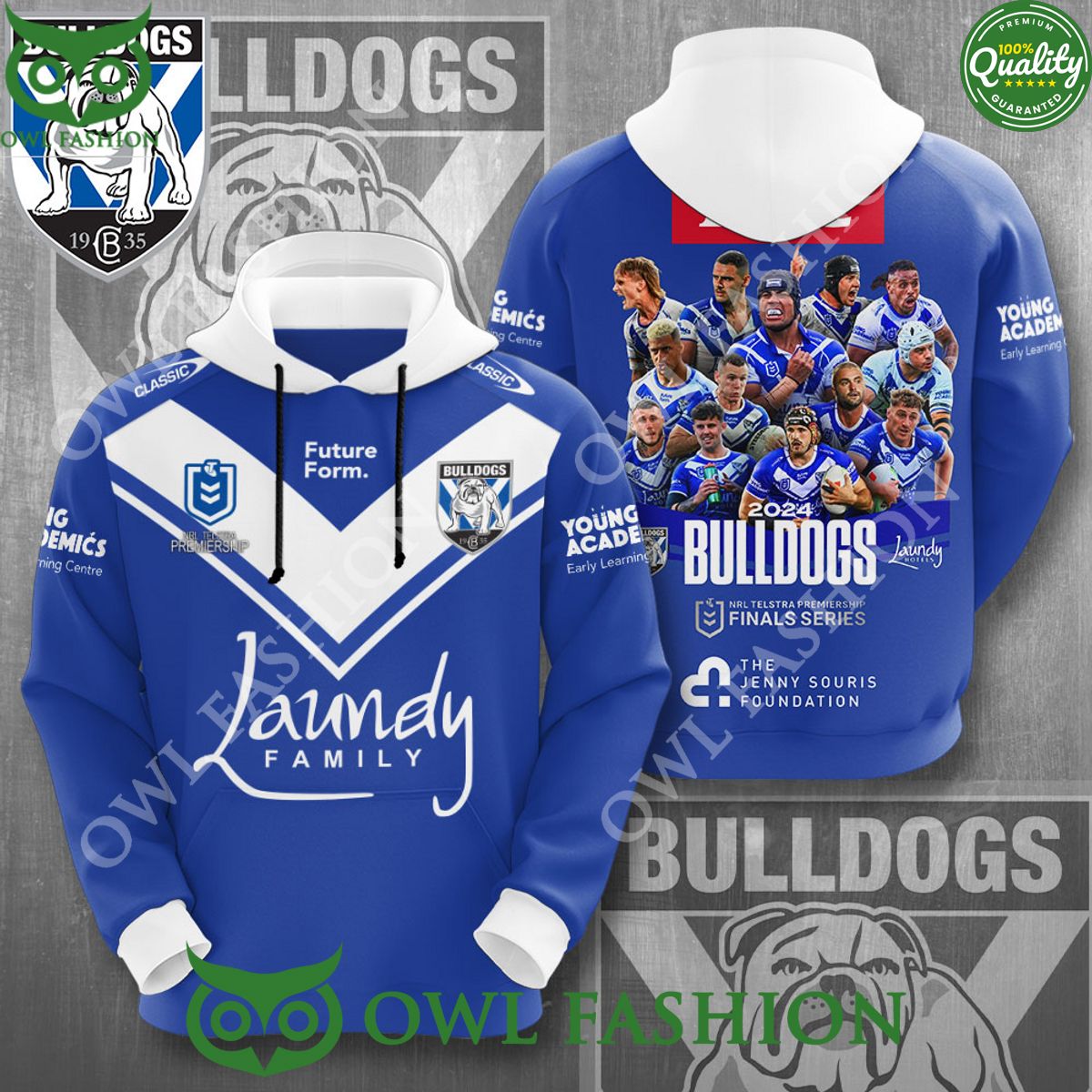 Canterbury Bankstown Bulldogs Laundry Family 3D Hoodie Tshirt