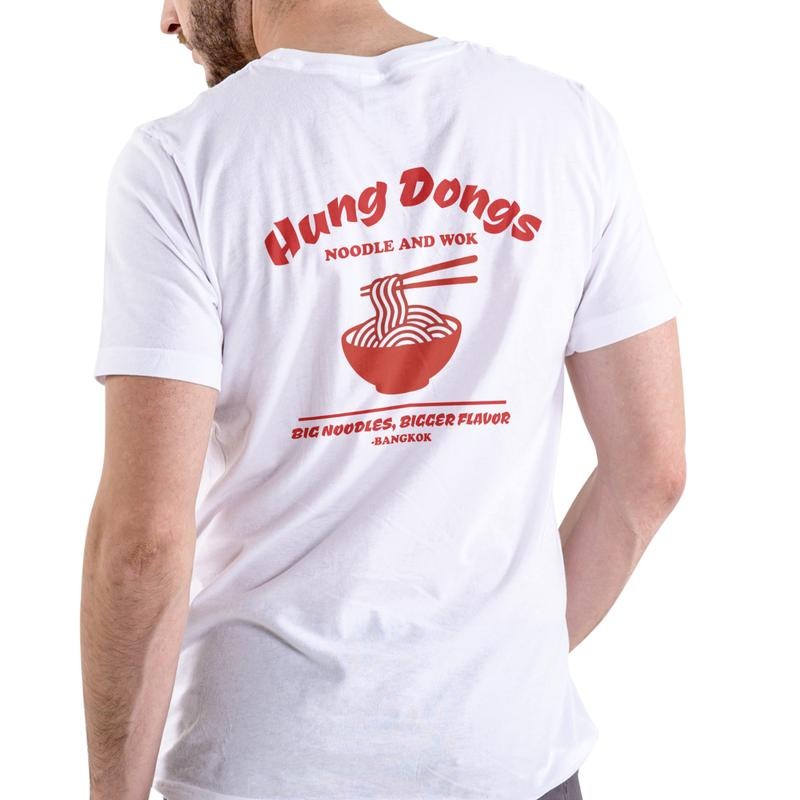 HUNG DONGS NOODLE AND WOK T Shirt, Unisex Cotton graphic t shirt Hoodie, Sweatshirt | RetroVerseTees.com
