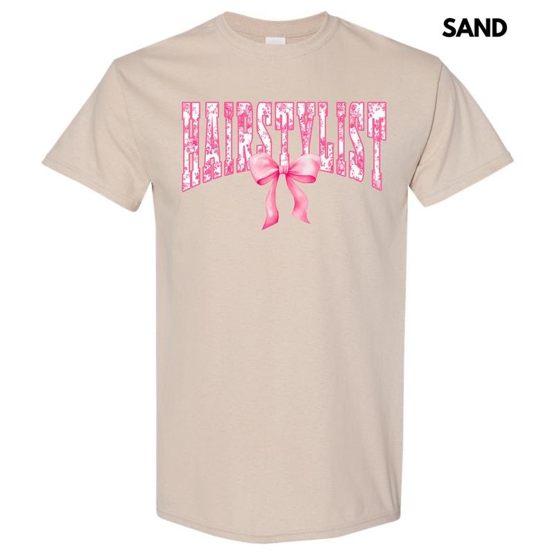 Hair Stylist Pink Floral Gildan Short Sleeve T-Shirt 'NLB' Hoodie, Sweatshirt | RetroVerseTees.com