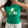 Half Irish Half Drunk Saint Patrick's Day Baby Tee, Y2K 2000's Style, Streetwear Style Hoodie, Sweatshirt
