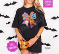 Halloween Bow Comfort Colors, Trendy Women's Fall Tshirt Hoodie, Sweatshirt | RetroVerseTees.com