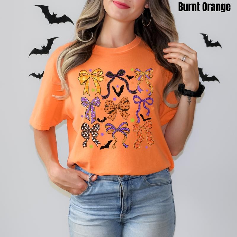 Halloween Bows & Ribbons Comfort Colors T-Shirt 'NLB' Hoodie, Sweatshirt | RetroVerseTees.com