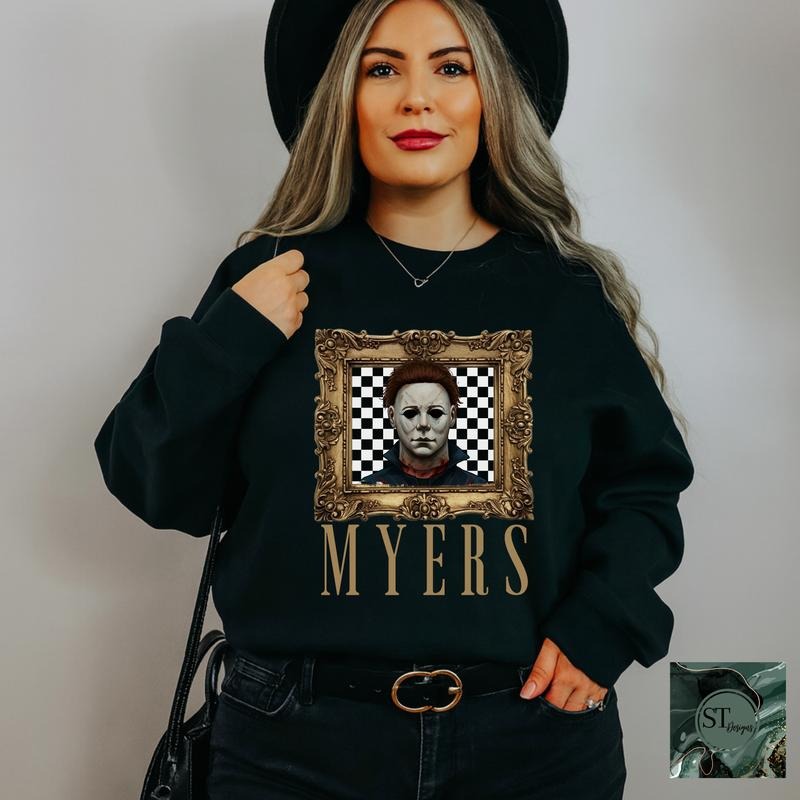 Halloween Character Portraits Crewneck T-Shirts, Hoodie, Sweatshirt | RetroVerseTees.com