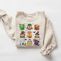 Halloween Chicken Nuggets Sweatshirt, Chicken Halloween Sweater, 90s Retro Halloween Shirt, Spooky Nugget Crewneck,...