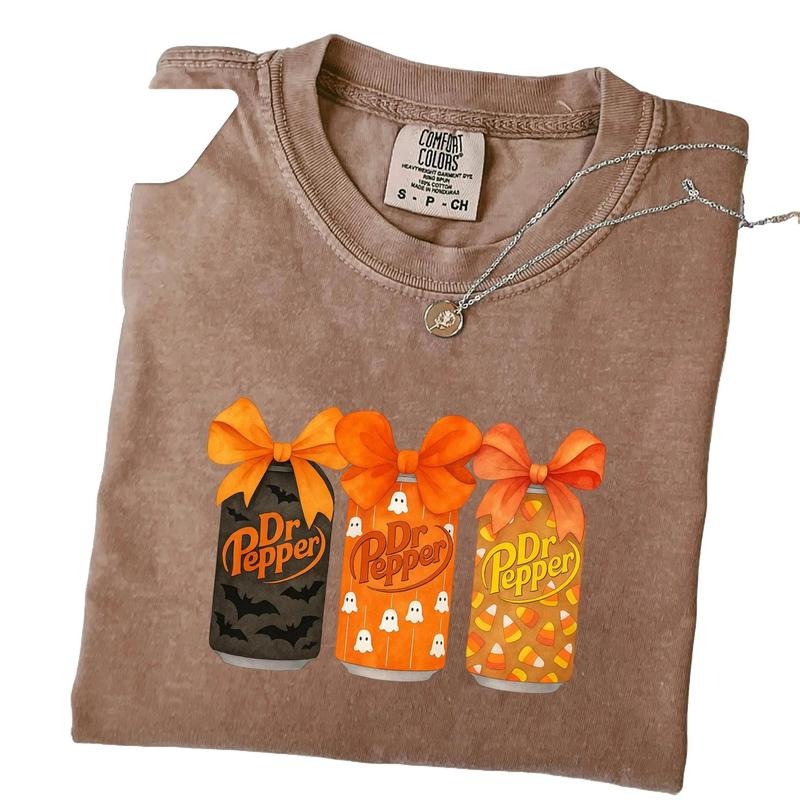 Halloween Dr Pepper Comfort Colors Shirt, Dr Pepper Coquette Shirt Hoodie, Sweatshirt | RetroVerseTees.com