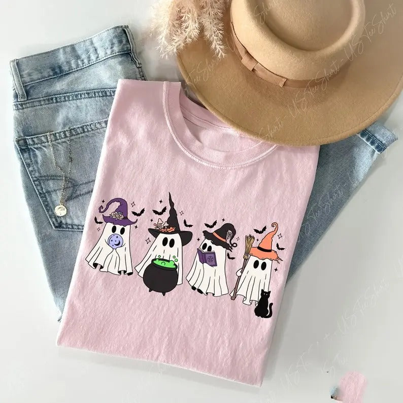 Halloween Ghost Shirt, Cute Ghost Shirt, Womens Halloween Shirt, Spooky Season Shirt, Halloween Party, Gift For Halloween...