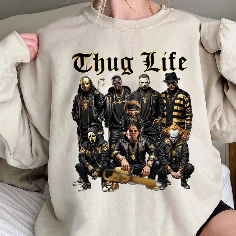 Halloween Horror Characters THUGLIFE Shirt, Halloween ThugLife Shirt, Halloween Horror Girls Shirt, Halloween Girls...