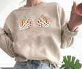 Halloween Pumpkin Skeleton Sweatshirt, Pumpkin Halloween Sweatshirt, Skeleton Halloween Shirt, Skeleton Hand Sweatshirt,...
