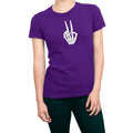 Halloween Skeleton Hand Peace Women's T-Shirt Casual Comfort Hoodie, Sweatshirt | RetroVerseTees.com