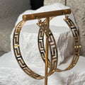 Halo Edge Hoops - Radiant Gold Medium-Sized Delicate Cutout Detailing Ultra-Lightweight Sculptural Airy Versatile Jewelry...