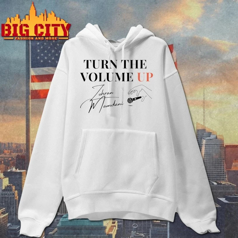 Hand and Mic Zohran Mamdani Turn The Volume Up signature Shirt