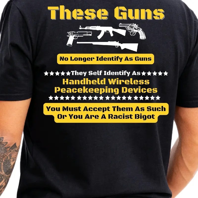 Handheld Wireless Peacekeeping Device T-Shirt Menswear gun control Hoodie, Sweatshirt | RetroVerseTees.com