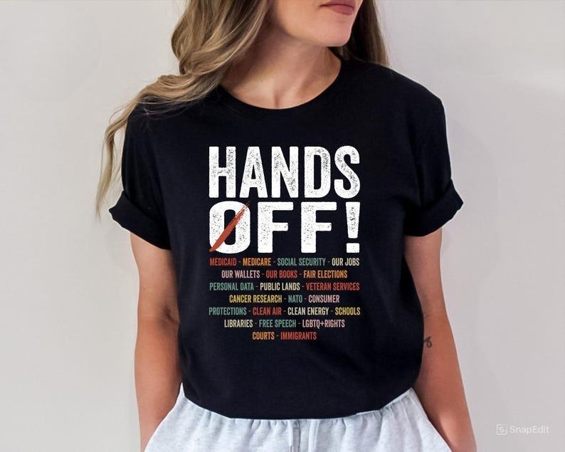 Hands Off Protest Shirt, Political Activism Tee, Environmental Rights T-Shirt, Save Public Lands, For Men, For Women...