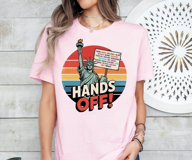 Hands Off Protest Shirt, Political Activism Tee,Save Public Lands Medicare Social Security Free Speech, Environmental...