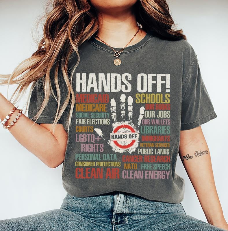 Hands Off Shirt, Hands Off Rally, Hands Off Protest Shirt, Political Activism Shirt, Resist Shirt, Hands Off Social...