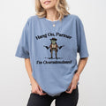 Hang On Partner I'm Overstimulated Comfort Colors Shirt,  Funny Frog Unisex Tee, Western Style Meme Frog T-shirt, Funny...