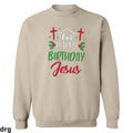 Happy Birthday Jesus Sweatshirt, Christian Christmas Apparel with Nativity Scene and Festive Design, Hoodie Cozy Winter...