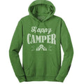 Happy Camper Hooded Sweatshirt - Green T-Shirts, Hoodie | RetroVerseTees.com